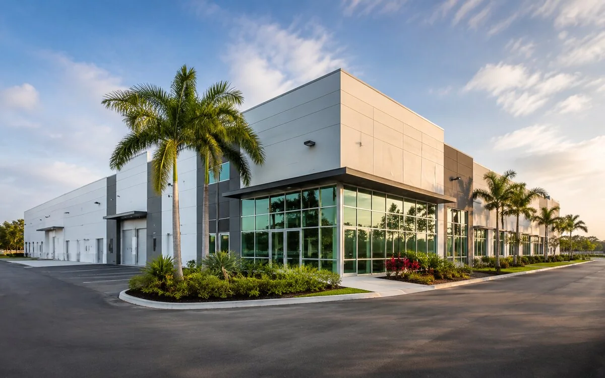 Illustrative modern industrial and flex property in South Florida